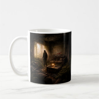 Xícara de Café de Arte Distópico Cinematográfico