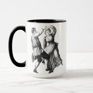 Xícara de Café de Arte Foliar Rustic Dance