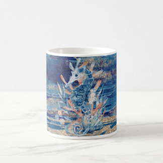 Xícara de Café de Arte Marinha Azul Costeira