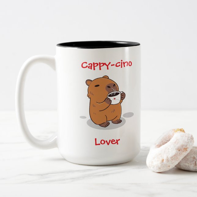 Xícara de café de capivara (Com Donut)