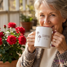 Xícara de Café de Flores de Rosas Minimalistas par