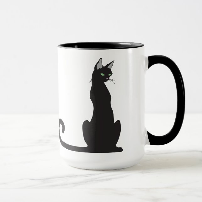 Xícara de café de gato preto (Direita)