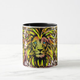 Xícara De Café De Leão Amarelo - Lion Face Mug