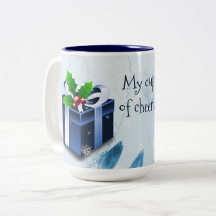 Xícara de café de Natal Azul