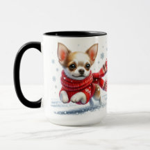 Xícara de Café de Natal Chihuahua