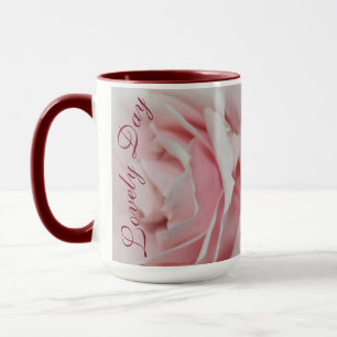 Xícara de café de Rosa Floral Rosa, Belo Dia