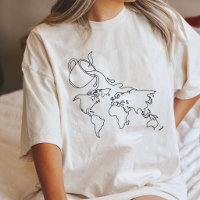 Xícara de Café Derramando Sobre Arte de Mapa Mundi