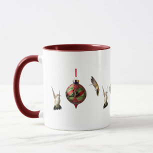 Xícara de café do Natal com Beija-flor