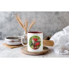 Xícara de café do Natal com Beija-flor