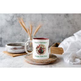 Xícara de café do Natal com Beija-flor