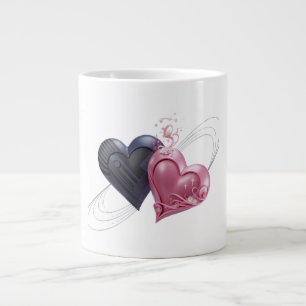 Xícara De Café Dual Hearts