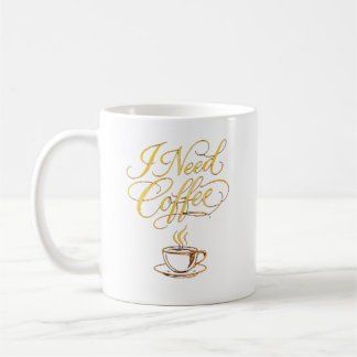Xícara de Café em Ouro Minimalista – Tipografia “E