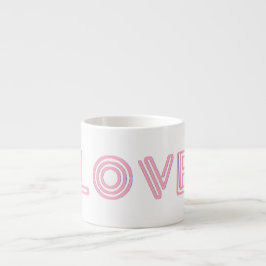 Xícara de Café Espresso Branco com Amor