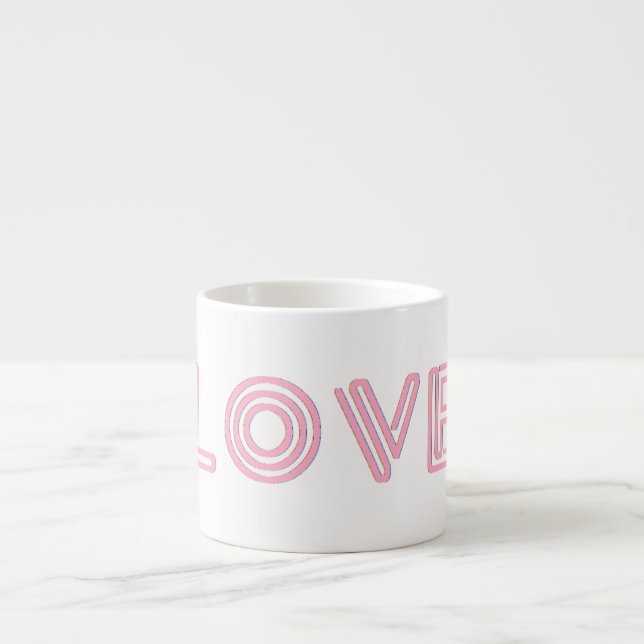 Xícara de Café Espresso Branco com Amor (Frente)
