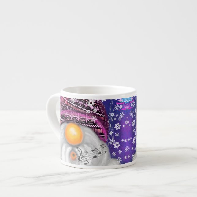 Xícara de Café Espresso do Gnomo do Natal (Frente Esquerda)