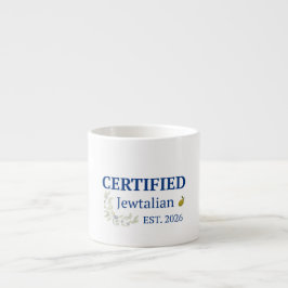 Xícara de café espresso Jewtaliano Certificado