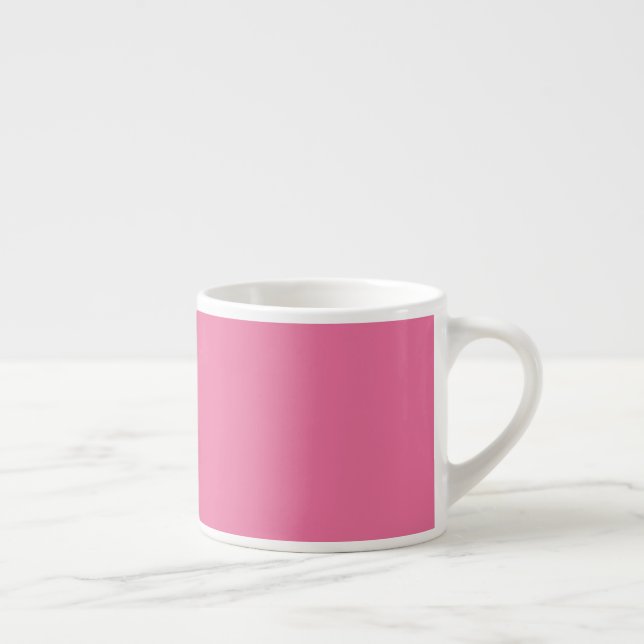 Xícara de Café Espresso Rosa Brilhante Sólido (Direita)