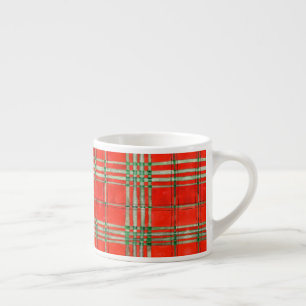 XÍCARA DE CAFÉ ESPRESSO TARTAN VERMELHO SCOTT