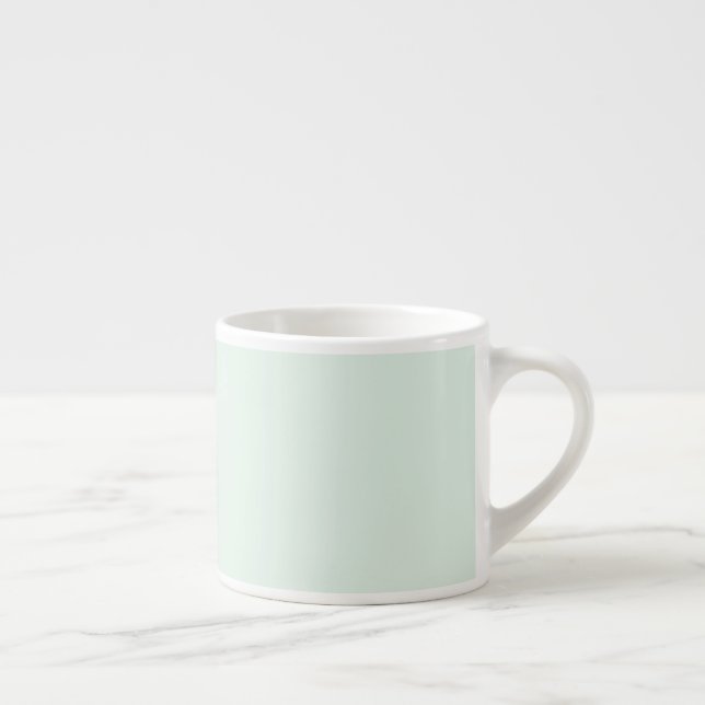 Xícara de Café Espresso Verde Menta Pálido Sólido (Direita)