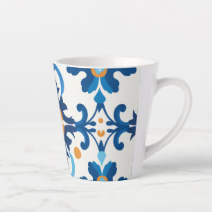 Xícara de café expresso azul e marrom