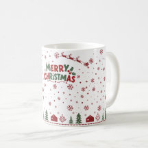 Xícara de Café Festiva de Férias de Inverno