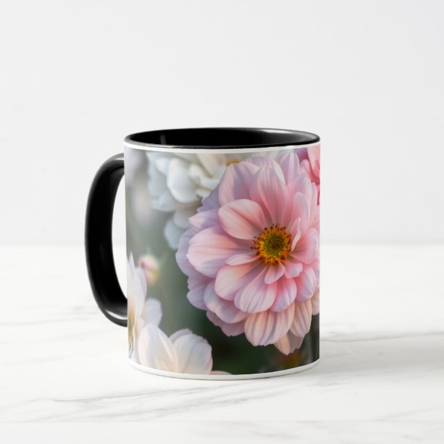 Xícara de Café Floral Rosa (Frente Esquerda)