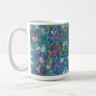 Xícara De Café Floral Roxo