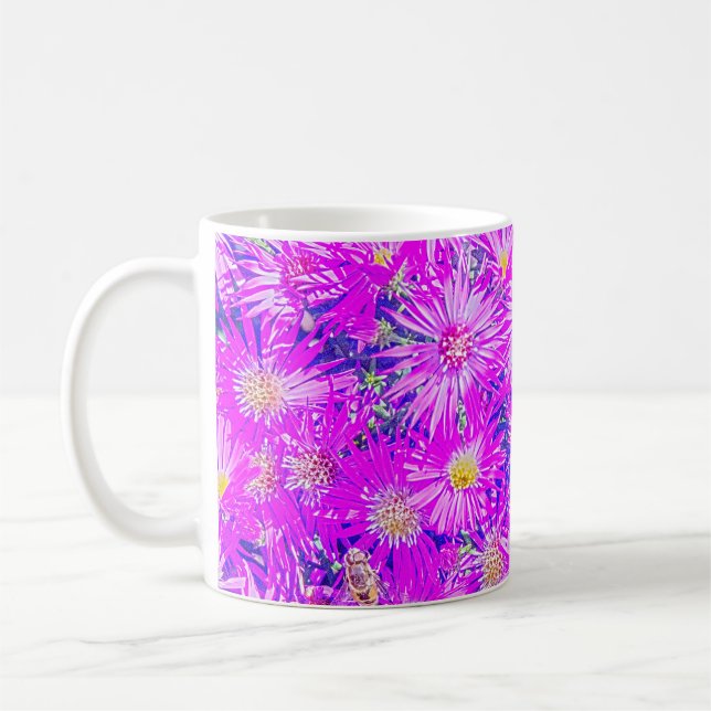 Xícara De Café, Flores De Fuchsia Em Azul (Esquerda)
