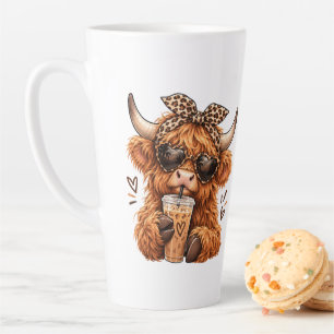 Xícara de Café Gelado com Estampa de Leopardo de V