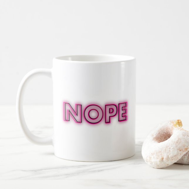 Xícara de café NOPE (Com Donut)