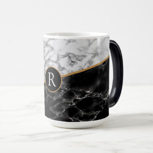 Xícara de café personalizada com mármore branco pr