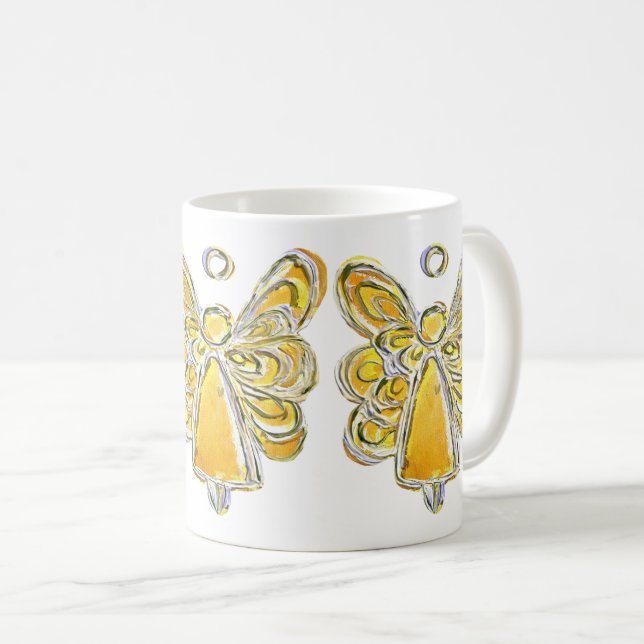 Xícara de café personalizada do Angel Anjo Amarelo (Frente Esquerda)