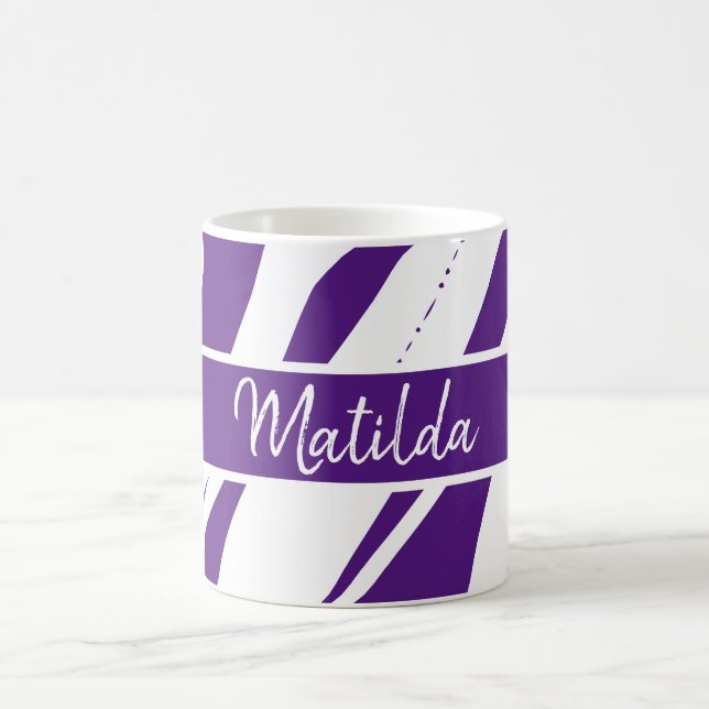Xícara de café roxa-do-café, com Mug, Monogramada (Centro)
