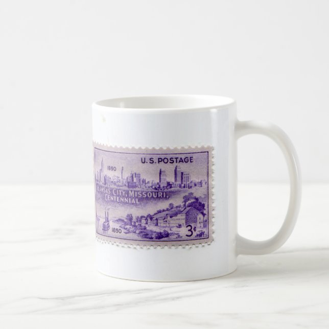 Xícara de Café Selo Postal Vintage (Direita)