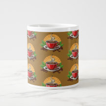 Xícara de café vermelha