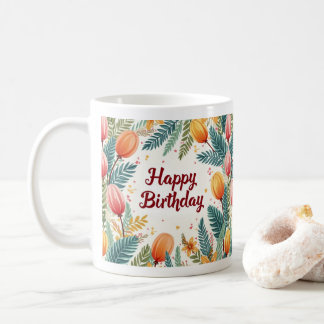 xícara de caneca de aniversário feliz