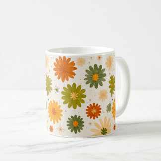 Xícara de Cerâmica Groovy Boho Flower Power