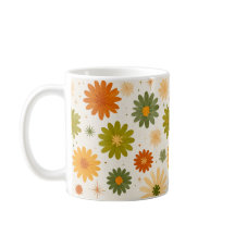 Xícara de Cerâmica Groovy Boho Flower Power