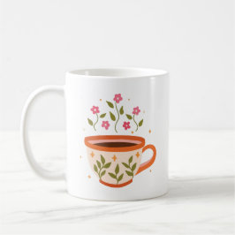 Xícara de chá floral