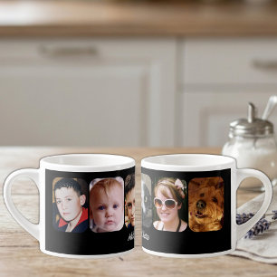 Xícara De Espresso 6 colagem de fotos adicionar texto preto