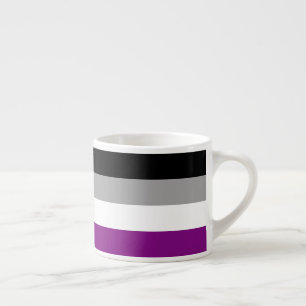 Xícara De Espresso A bandeira do orgulho assexuado de SlipperyJoe enf