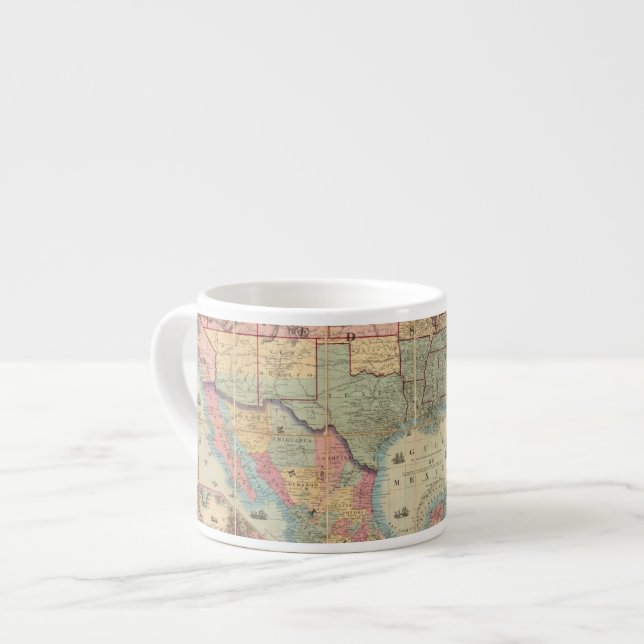 Xícara De Espresso A estrada de ferro e o mapa militar de Colton (Frente Esquerda)