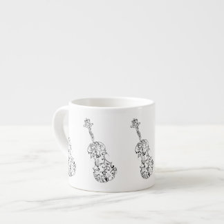 Xícara De Espresso A lápis desenho do violino do café