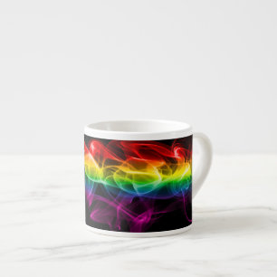 Xícara De Espresso A pluma de energia arco-íris de SlipperyJoe foi ca