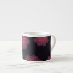 Xícara De Espresso Abstração de flores rosa, legal, moderna e moder