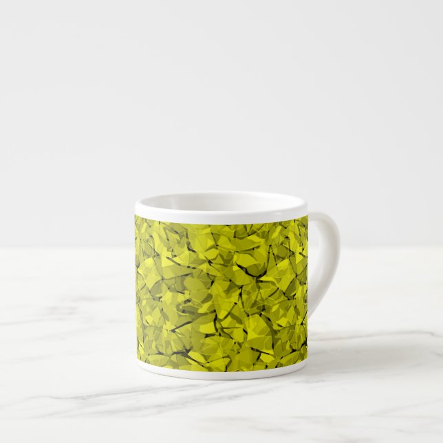 Xícara De Espresso Abstract modern mosaic crystal tile pattern print (Frente Esquerda)