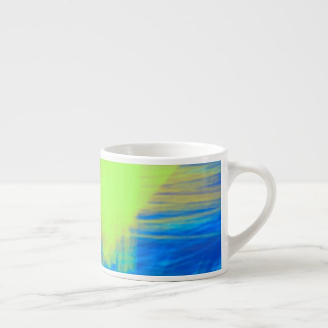 Xícara De Espresso Abstrato Art Brushstrokes Coffee Mug (Direita)