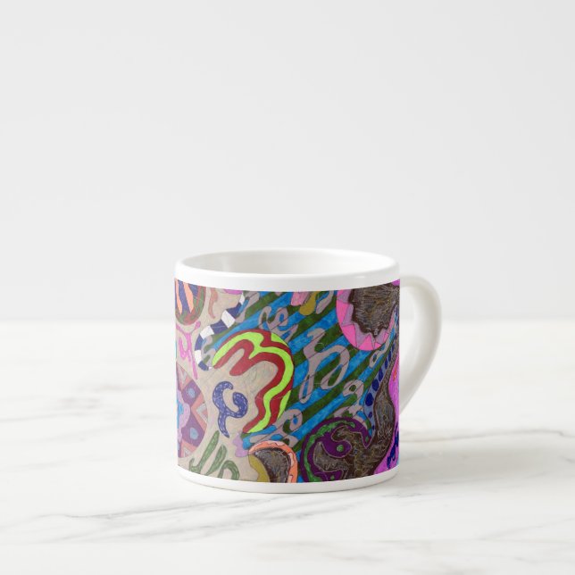 Xícara De Espresso abstrato "Dança" (Frente Esquerda)