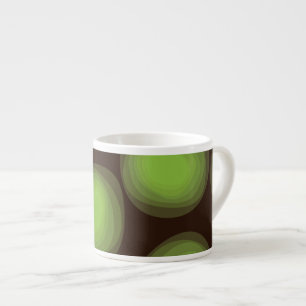 Xícara De Espresso Abstrato de flor urbana, verde, legal, único, de