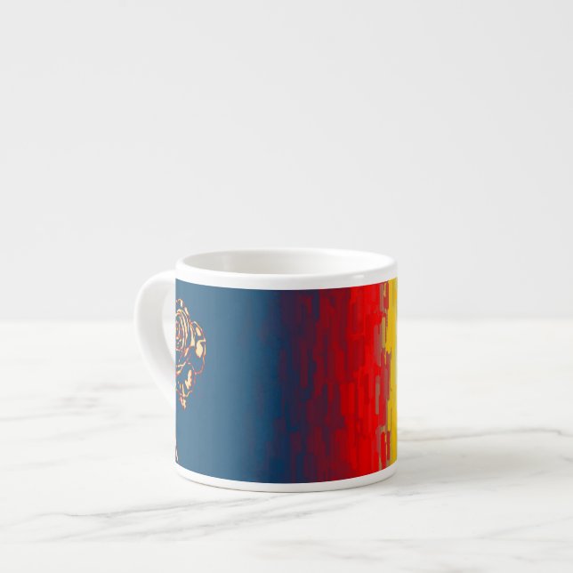 Xícara De Espresso Abstrato Rosa Espresso Mug (Frente Esquerda)